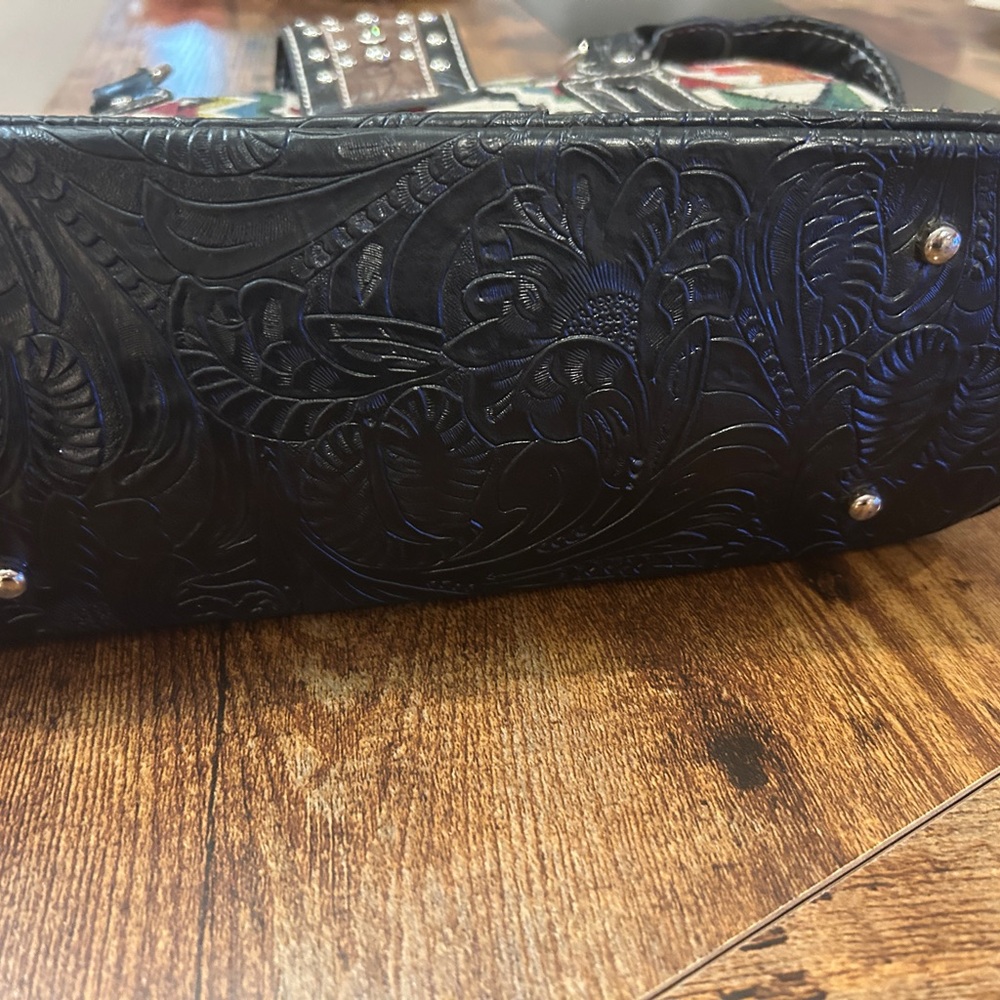 Studded Black And Multicolor Patterned Women's Ca… - image 4